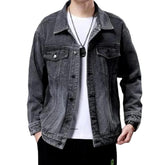 Oversize-Jeansjacke in Vintage-Waschung